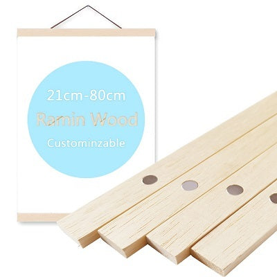 Pine Wood Magnetic Poster Hanger Natural Frame