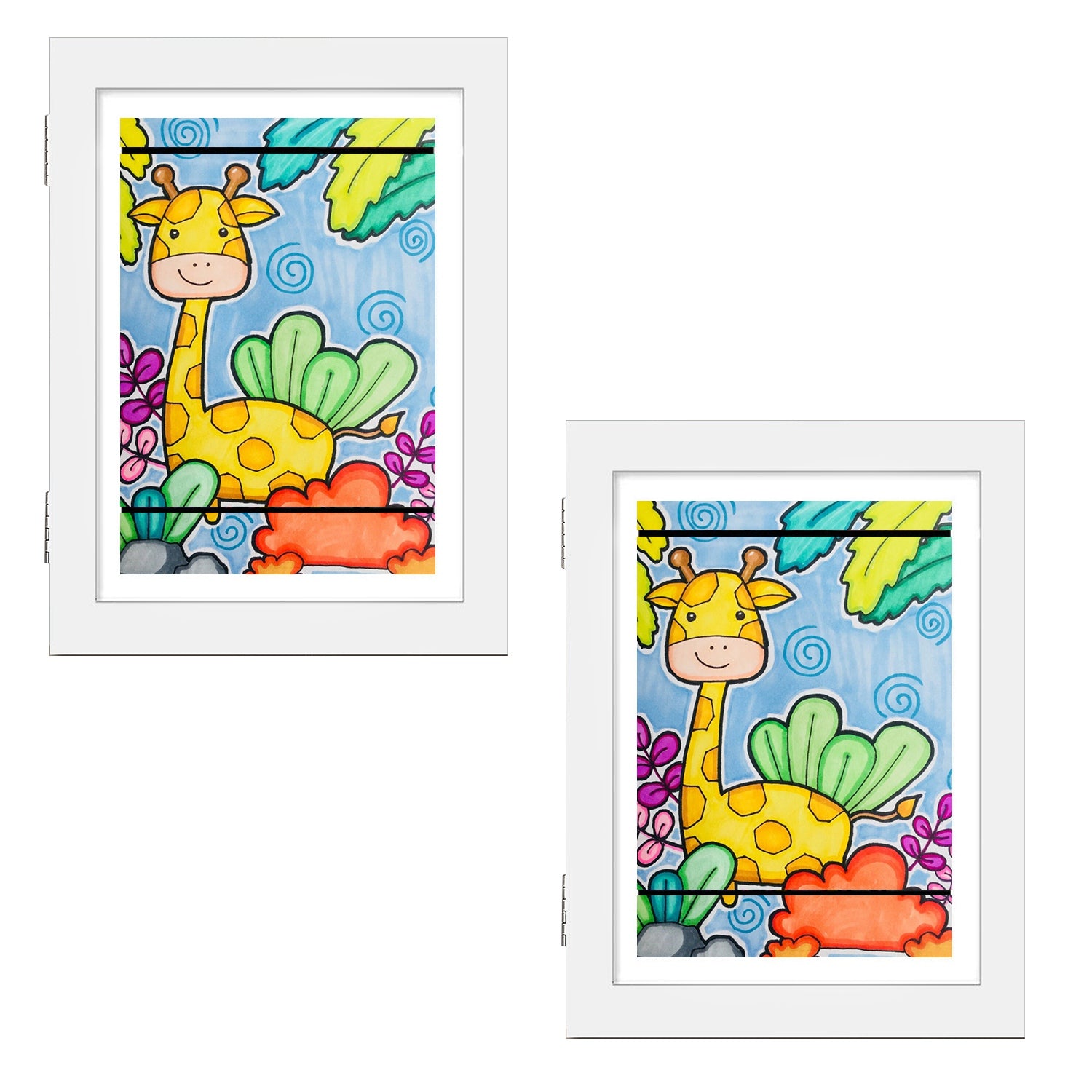Kids Art Frame Front Opening Wooden Frame
