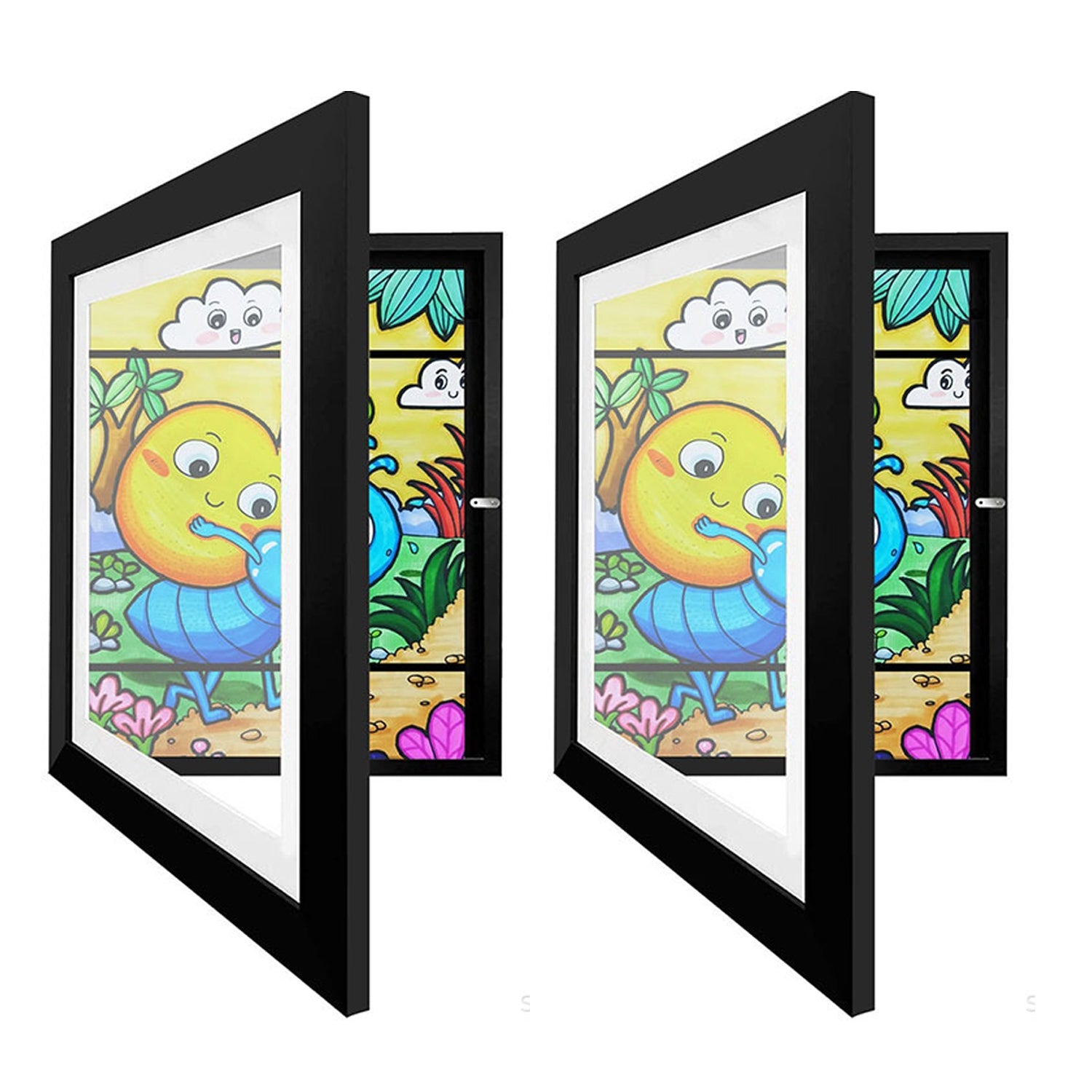 Kids Art Frame Front Opening Wooden Frame