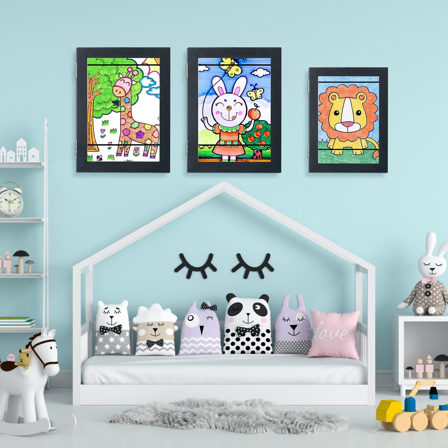 Kids Art Frame Front Opening Wooden Frame