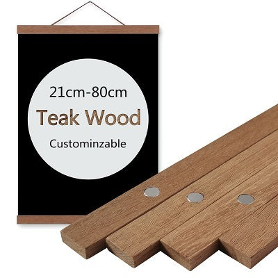 Pine Wood Magnetic Poster Hanger Natural Frame